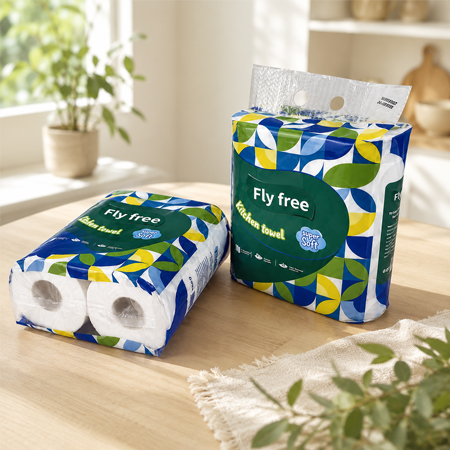 Perforated kitchen towel rolls for distributors and hospitality supply