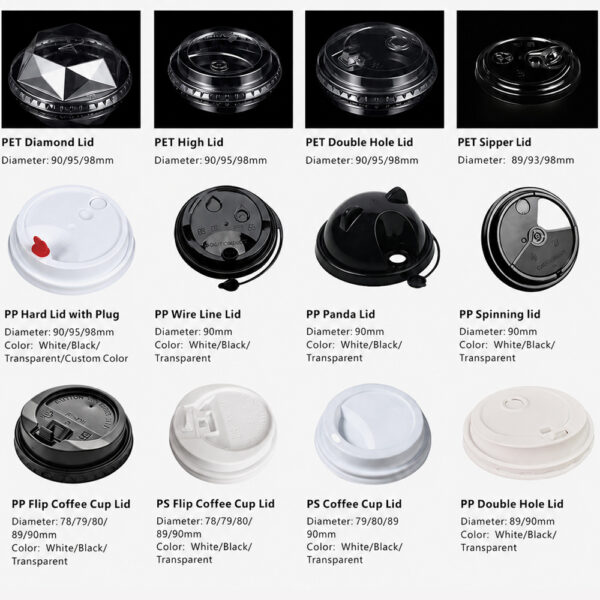 Plastic Cup Lids for Coffee and Cold Drinks