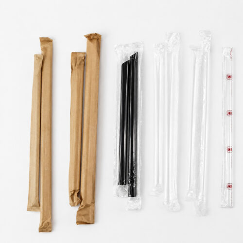 Plastic Drinking Straws in Multiple Sizes and Wraps
