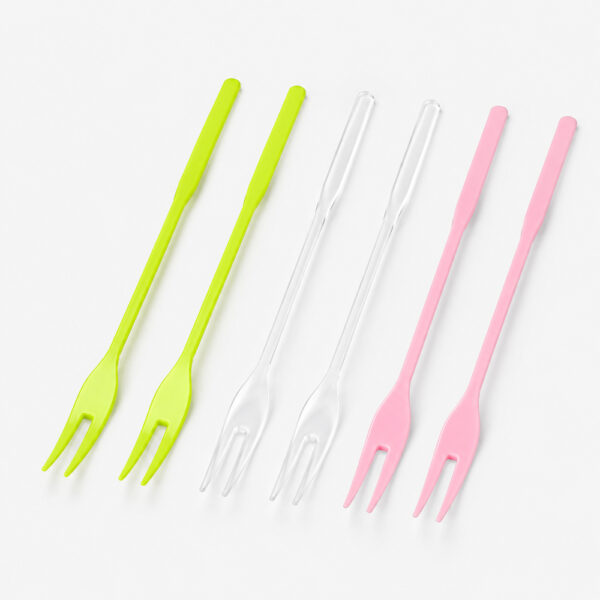 Plastic Fruit Fork for Dessert and Party Service Plastic Fruit Fork for Dessert and Party Service