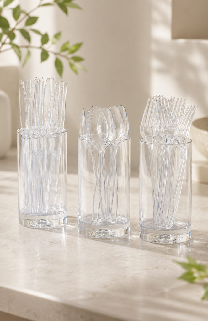 Plastic fork options for restaurants and catering supply