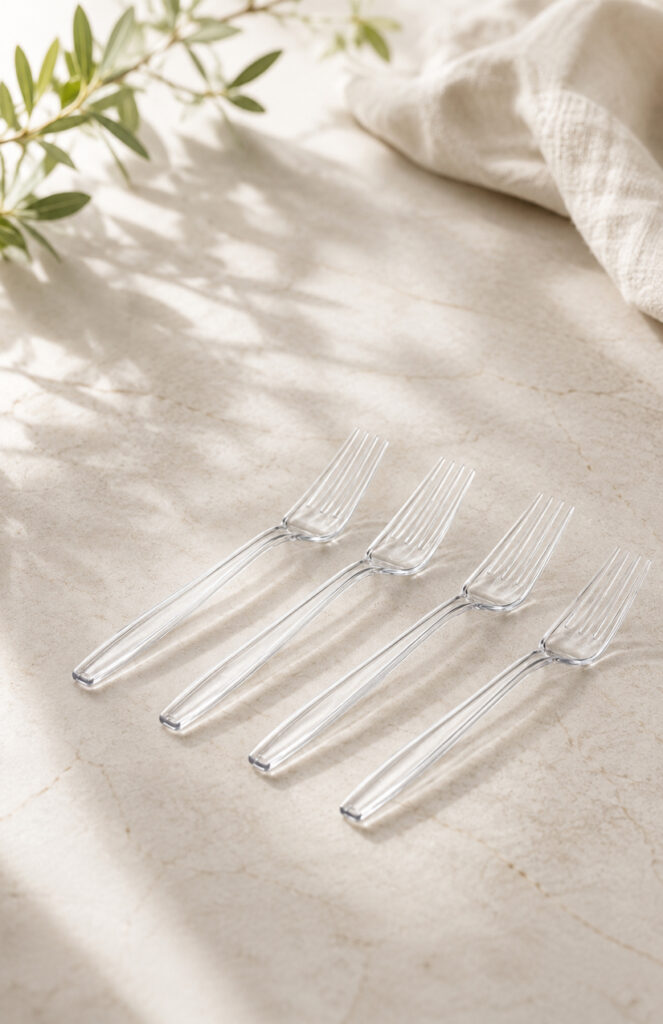 Plastic fork options for restaurants and catering supply