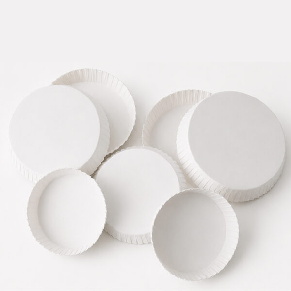 Pleated Paper Cup Lid with Optional Straw Hole and Logo