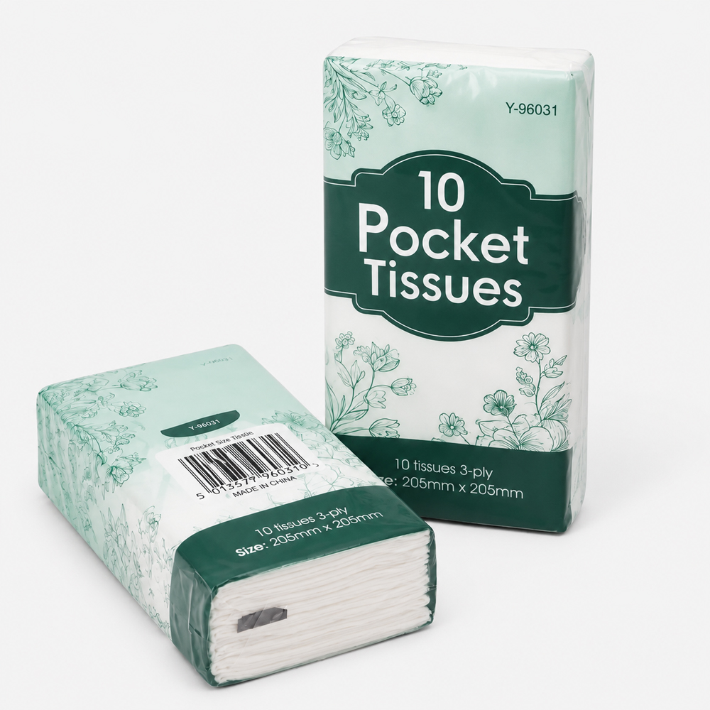 Pocket Tissue Pack for Travel and Private Label