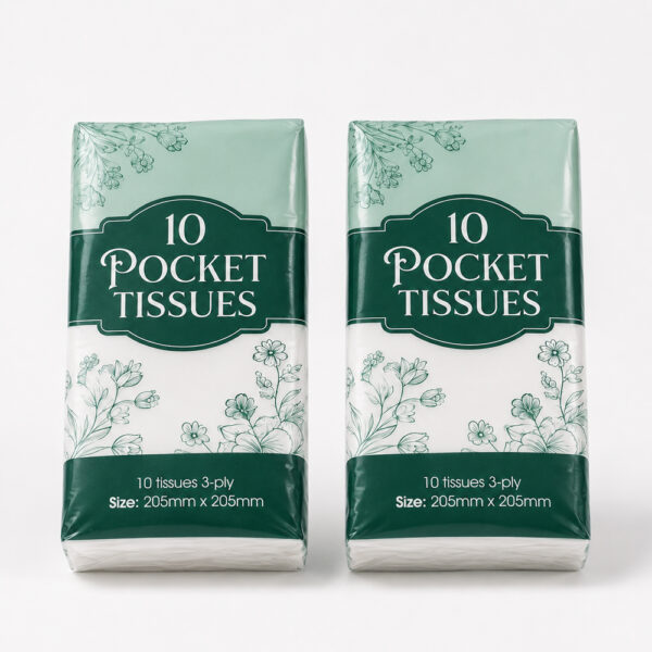 Pocket Tissue Pack for Travel and Private Label