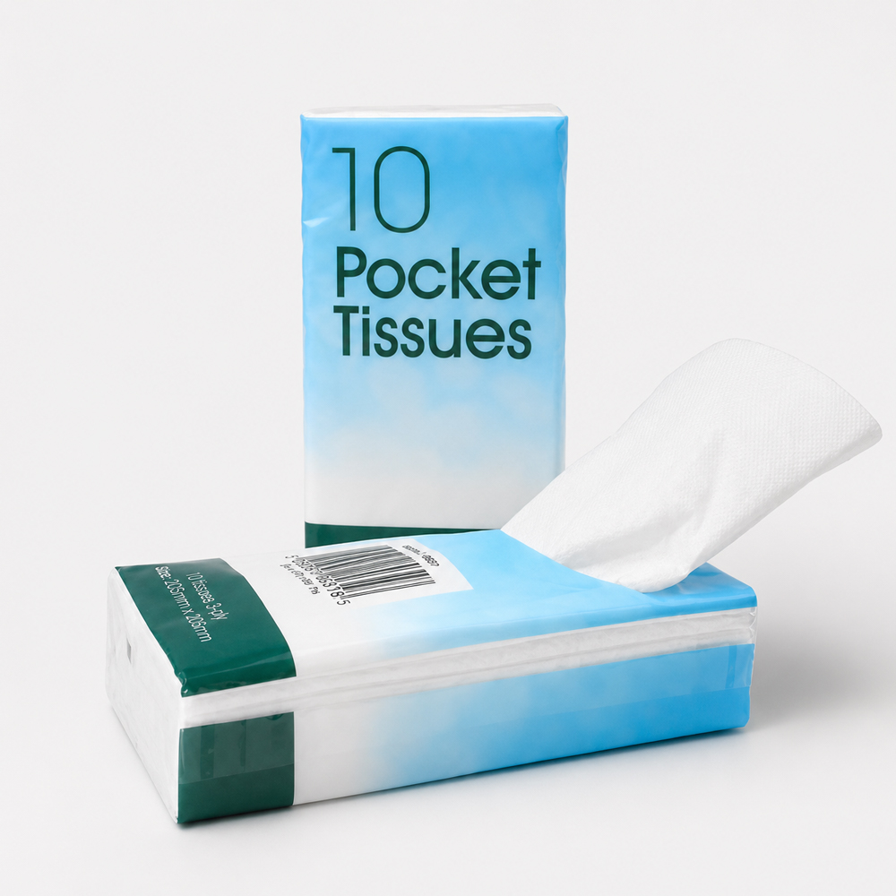 Pocket Tissue Packs, 10-Count 3-Ply Travel Format