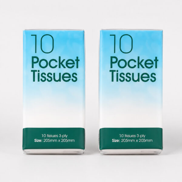 Pocket Tissue Packs, 10-Count 3-Ply Travel Format Pocket Tissue Packs, 10-Count 3-Ply Travel Format