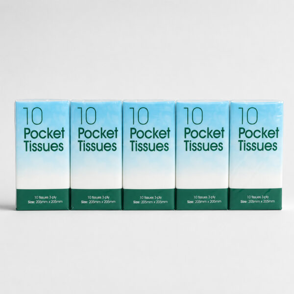 Pocket Tissue Packs, 10-Count 3-Ply Travel Format Pocket Tissue Packs, 10-Count 3-Ply Travel Format