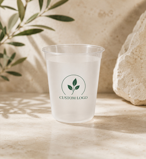 Polypropylene cup range for custom beverage packaging supply