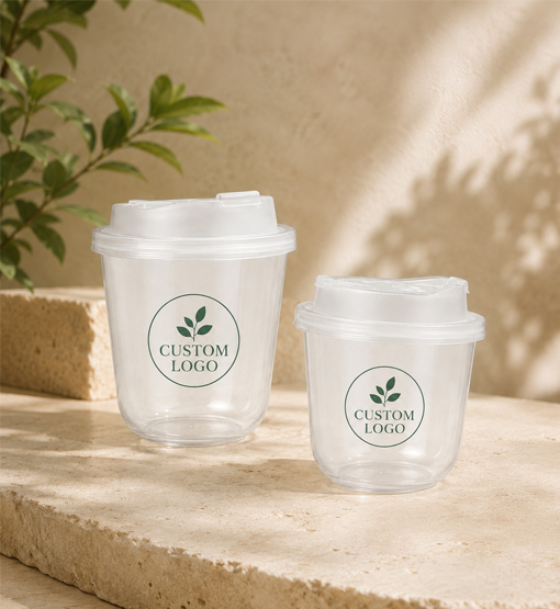 Polypropylene cup range for custom beverage packaging supply
