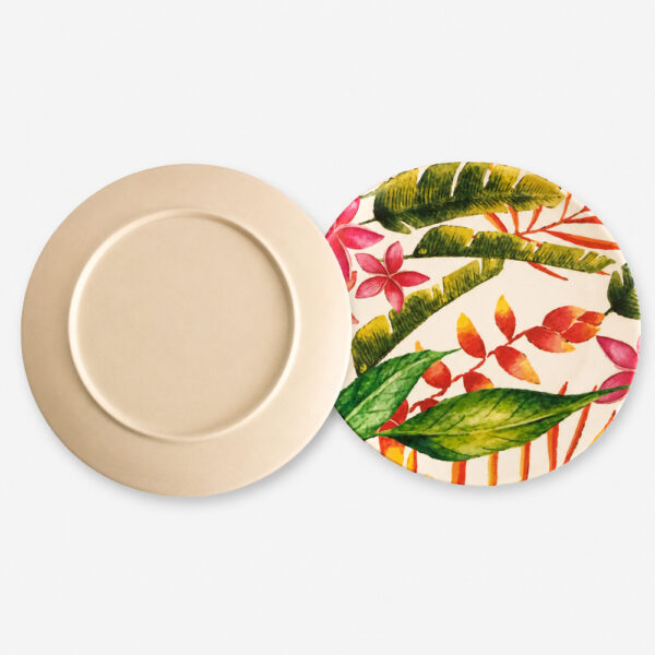 Printed Bamboo-Style Plate for Catering Service Printed Bamboo-Style Plate for Catering Service