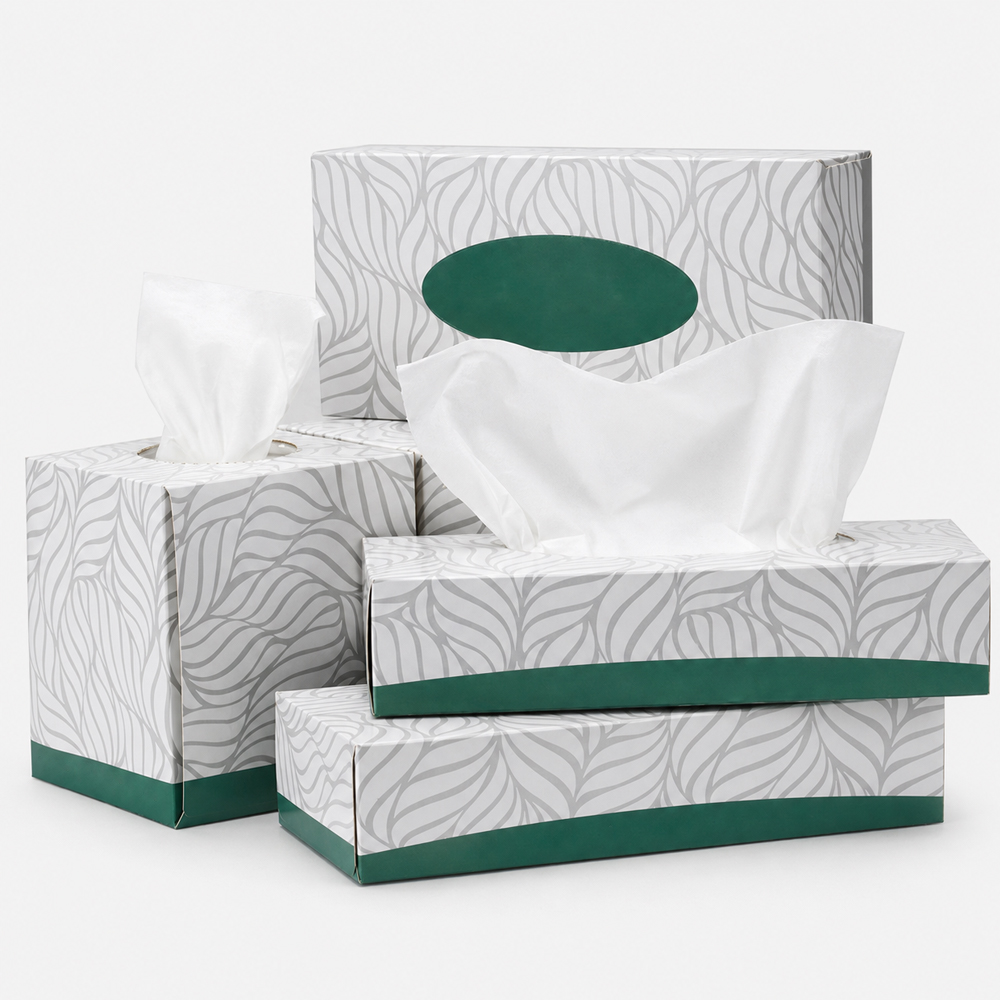 Printed Facial Tissue Boxes for Private Label Supply