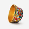 Printed Paper Bowl with Gold-Tone Rim for Snack Service Printed Paper Bowl with Gold-Tone Rim for Snack Service
