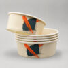 Printed Paper Bowls with Clear Lids for Takeaway Printed Paper Bowls with Clear Lids for Takeaway