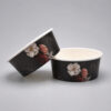 Printed Paper Bowls with Clear Lids for Takeaway Printed Paper Bowls with Clear Lids for Takeaway