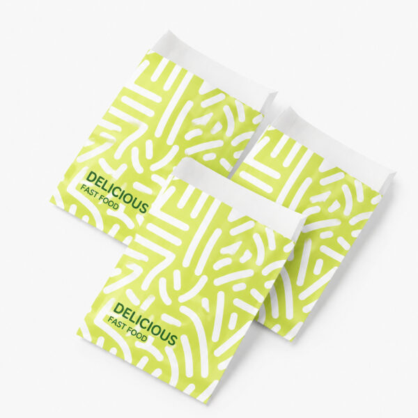 Printed Paper Food Bags for Takeaway Snacks Printed Paper Food Bags for Takeaway Snacks