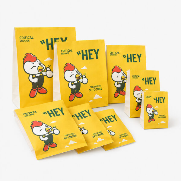 Printed Paper Food Bags for Takeaway Snacks Printed Paper Food Bags for Takeaway Snacks