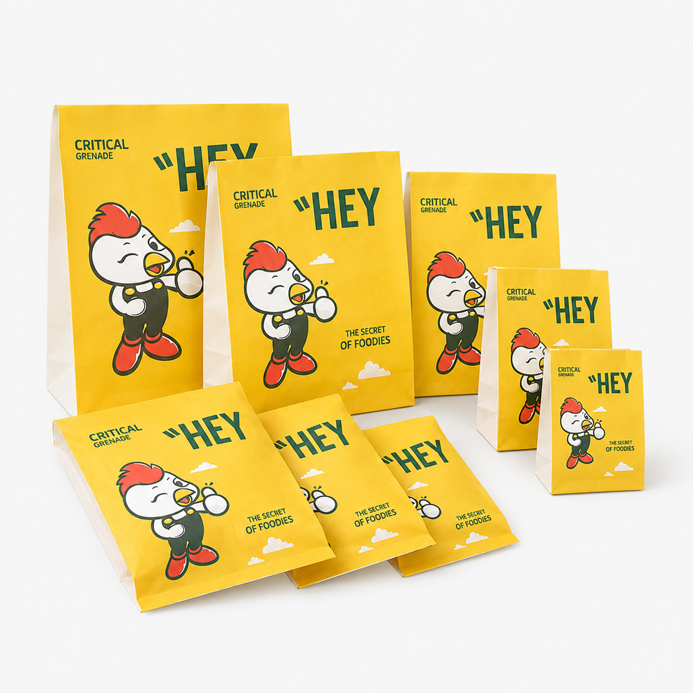 Printed Paper Food Bags for Takeaway Snacks