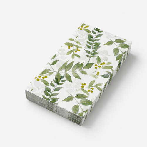 Printed Paper Napkins with Floral Botanical Designs Printed Paper Napkins with Floral Botanical Designs