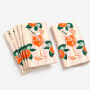 Printed Paper Napkins with Floral and Citrus Designs Printed Paper Napkins with Floral and Citrus Designs