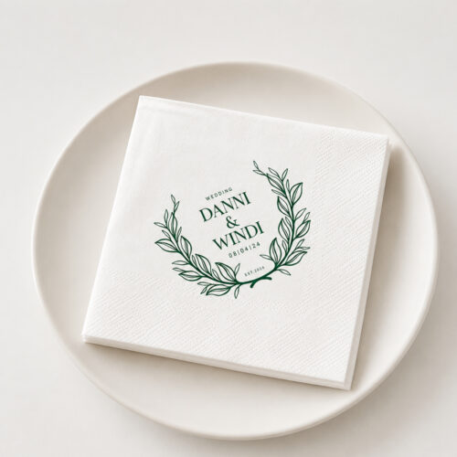 Printed Paper Wedding Napkins for Event Table Service