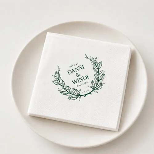 Printed Paper Wedding Napkins for Event Table Service