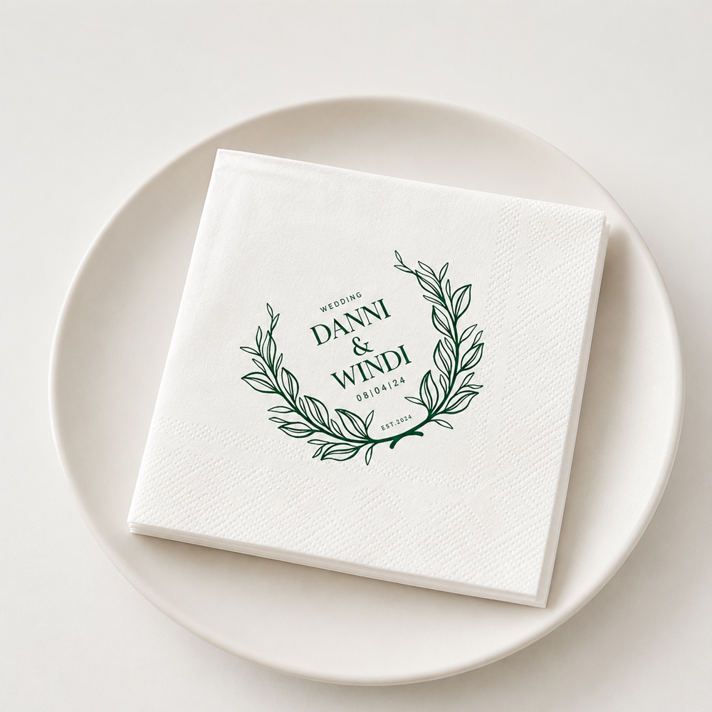 Printed Paper Wedding Napkins for Event Table Service