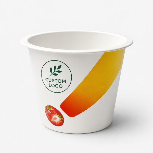 Printed Plastic Yogurt Cup with Peelable Foil-Style Lid Printed Plastic Yogurt Cup with Peelable Foil-Style Lid