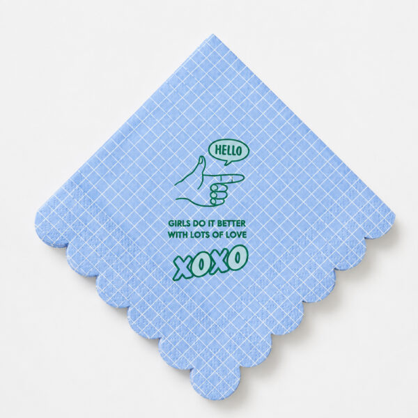 Printed Scalloped Paper Napkins for Party Table Service Printed Scalloped Paper Napkins for Party Table Service