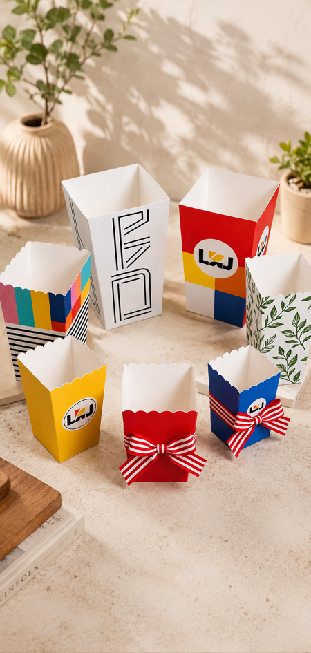 Printed paper food buckets for supermarket deli counters