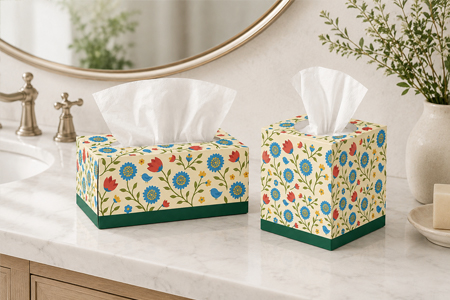 Private-label facial tissue boxes for wholesale buyers