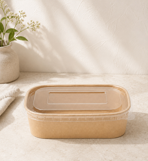 Private-label paper bowls with logo printing options