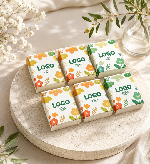 Promotional tissue packs with custom printed wrappers