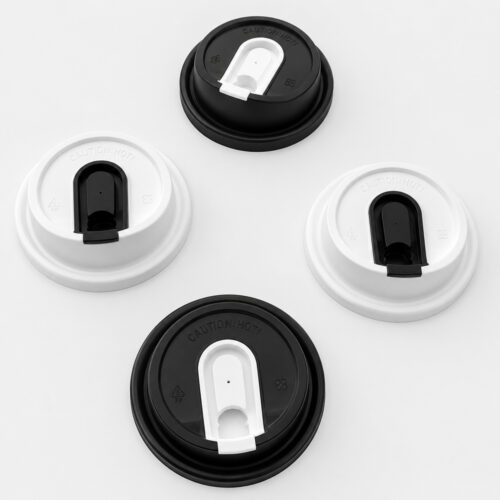 Reclosable Coffee Cup Lids with Flip-Lock Tabs Reclosable Coffee Cup Lids with Flip-Lock Tabs