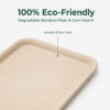 Rectangular Bamboo Fiber Tray for Cafe & Dining Service