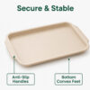 Rectangular Bamboo Fiber Tray for Cafe & Dining Service