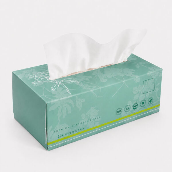 Rectangular Facial Tissue Box for Private Label Supply Rectangular Facial Tissue Box for Private Label Supply