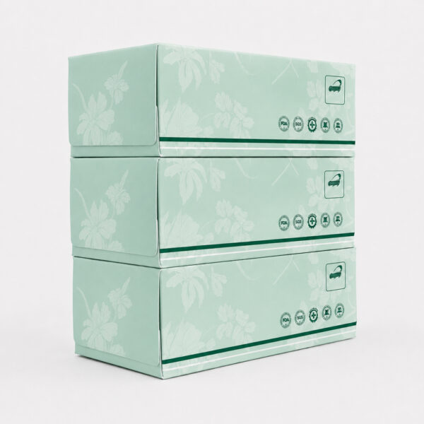 Rectangular Facial Tissue Box for Private Label Supply Rectangular Facial Tissue Box for Private Label Supply