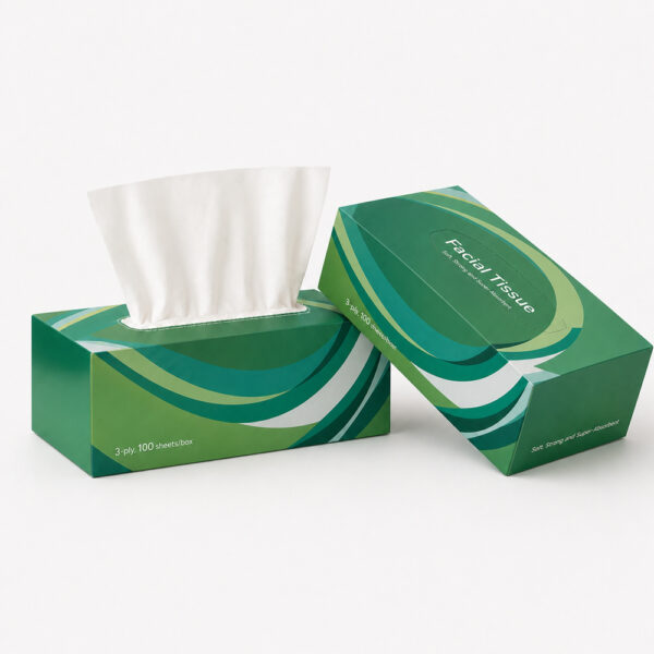 Rectangular Facial Tissue Box for Wholesale Supply