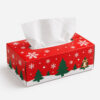 Rectangular Facial Tissue Box with Christmas Print