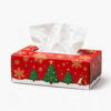 Rectangular Facial Tissue Box with Christmas Print