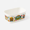 Rectangular Paper Bowl with Custom Print and Lid Rectangular Paper Bowl with Custom Print and Lid