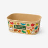 Rectangular Paper Bowl with Custom Print and Lid Rectangular Paper Bowl with Custom Print and Lid
