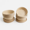 Round Bamboo Fiber Bowl with Lid for Takeaway Meals Round Bamboo Fiber Bowl with Lid for Takeaway Meals