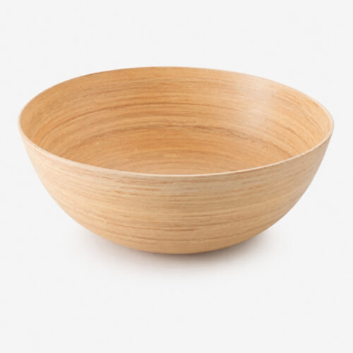 Round Bamboo-Style Bowl for Salad and Snack Serving Round Bamboo-Style Bowl for Salad and Snack Serving