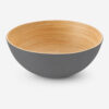 Round Bamboo-Style Bowl for Salad and Snack Serving Round Bamboo-Style Bowl for Salad and Snack Serving
