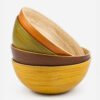 Round Bamboo-Style Bowl for Salad and Snack Serving Round Bamboo-Style Bowl for Salad and Snack Serving