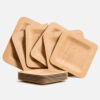 Round Bamboo-Style Disposable Plate for Catering