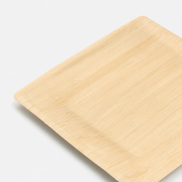 Round Bamboo-Style Disposable Plate for Catering