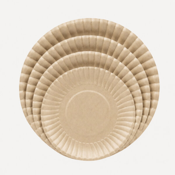 Round Disposable Bamboo Plate for Catering Service